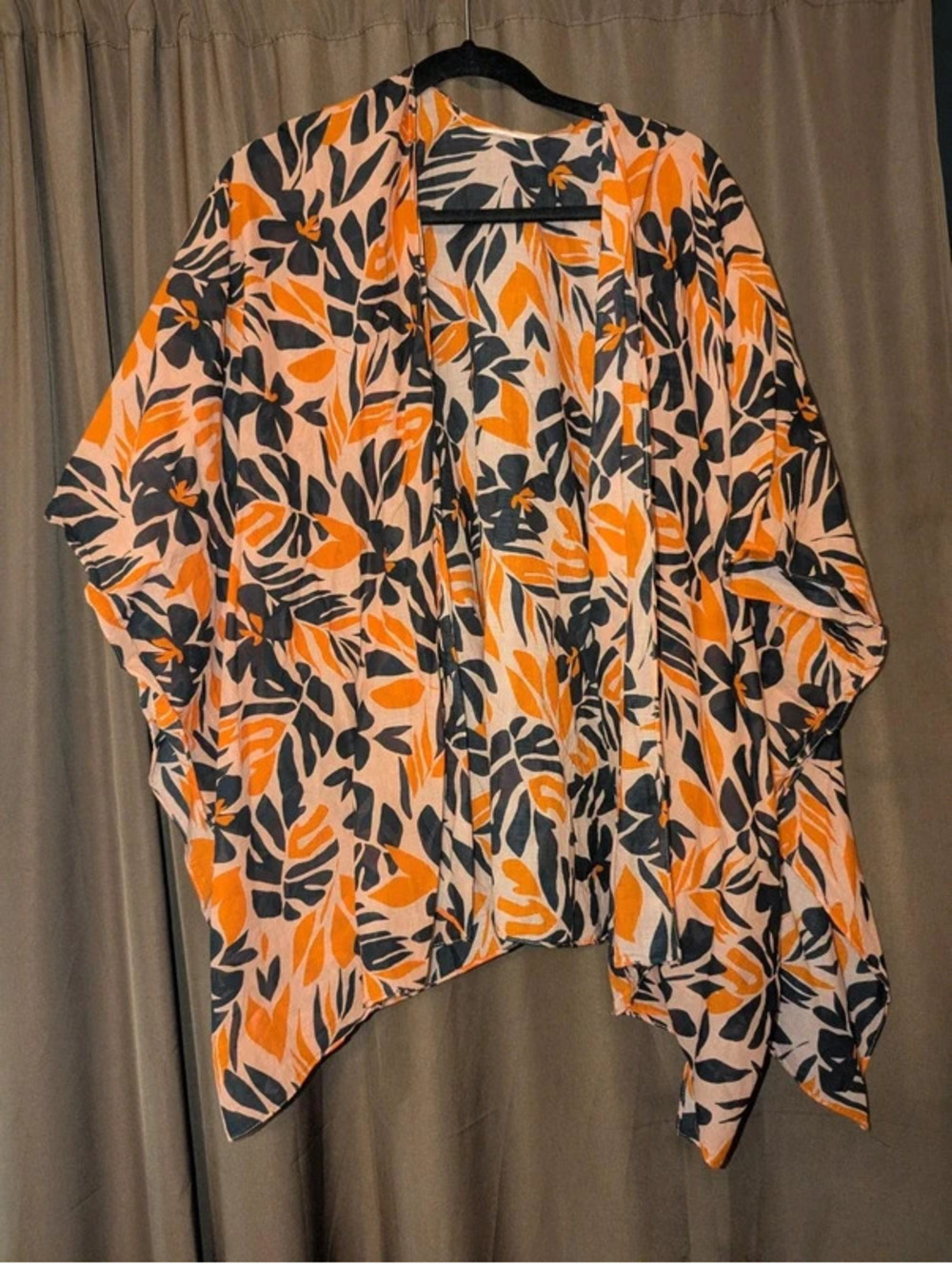 Old Navy Orange Palm Tropical Palm Leaves Beach Swim Cover One Size